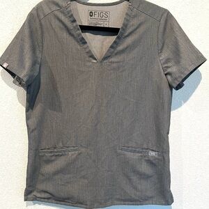 Figs Scrub Top Womens Aqua Blue Catarina Small One Pocket Short Sleeve Stretch